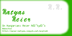 matyas meier business card